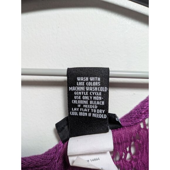 Torrid Purple Lace Back Tank Top Polyester Spandex Sleeveless Size 1 - Picture 7 of 8